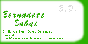 bernadett dobai business card